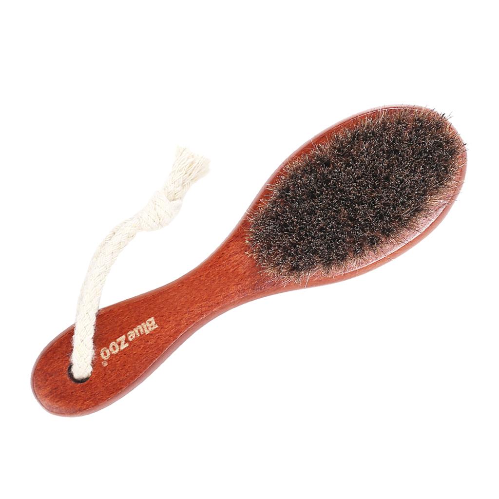 2 Pieces Mini Wooden Handle Beard Grooming Brush Styling Tool Skin Care