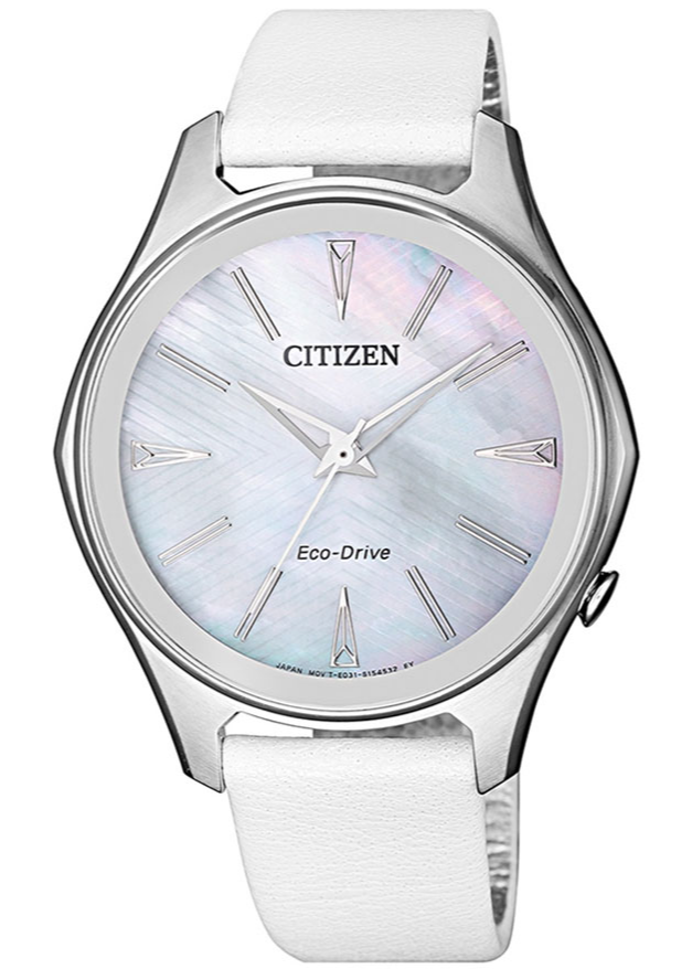 Đồng Hồ Nữ Citizen Dây Da EM0597-12D - Mặt Xà Cừ