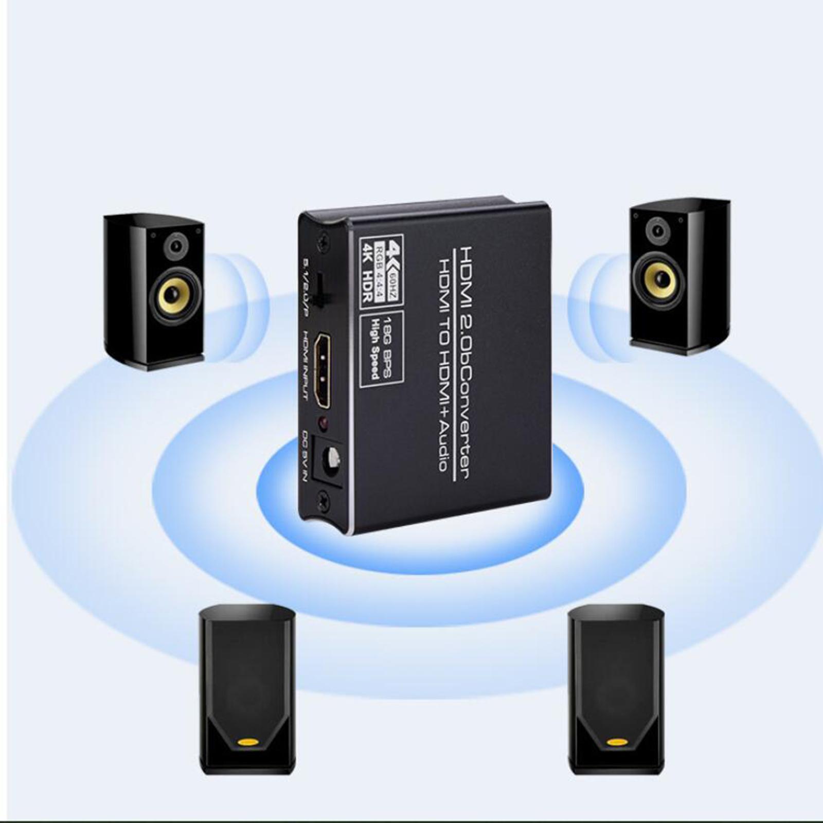 Audio Extractor Optical to 3.5mm Jack Adapter Support for Cinema