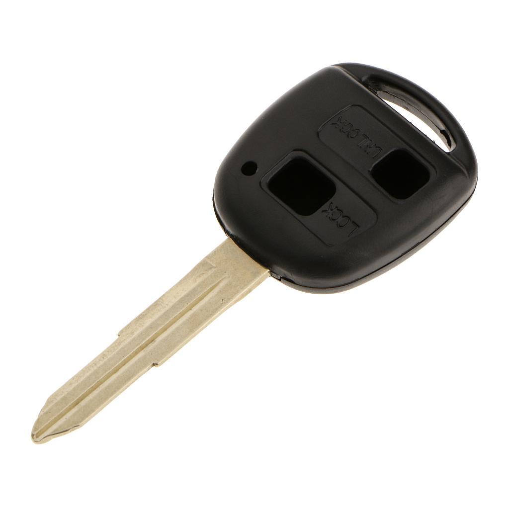2-Button Remote Uncut Blank Key Fob Case Shell for       Car