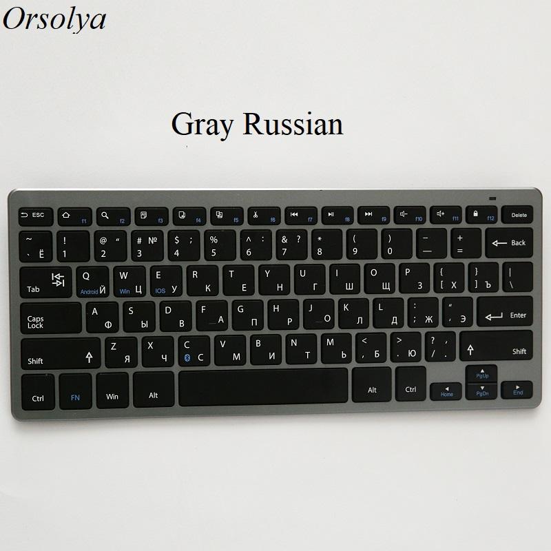 Bàn Phím Không Dây Bluetooth Nga/Tây Ban Nha Bố Trí Di Động Bàn Phím Mini Cho Máy Tính Bảng/Laptop/Điện Thoại Thông Minh/IOS/Windows/Android
