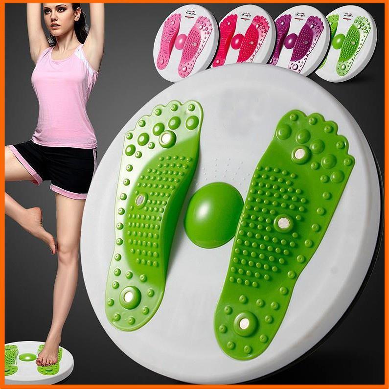 Bàn Xoay Eo, Đĩa Xoay Eo Tập Thể Dục 360 Độ Tập Cơ Bụng Có Hạt Massage Bàn Chân Cao Cấp