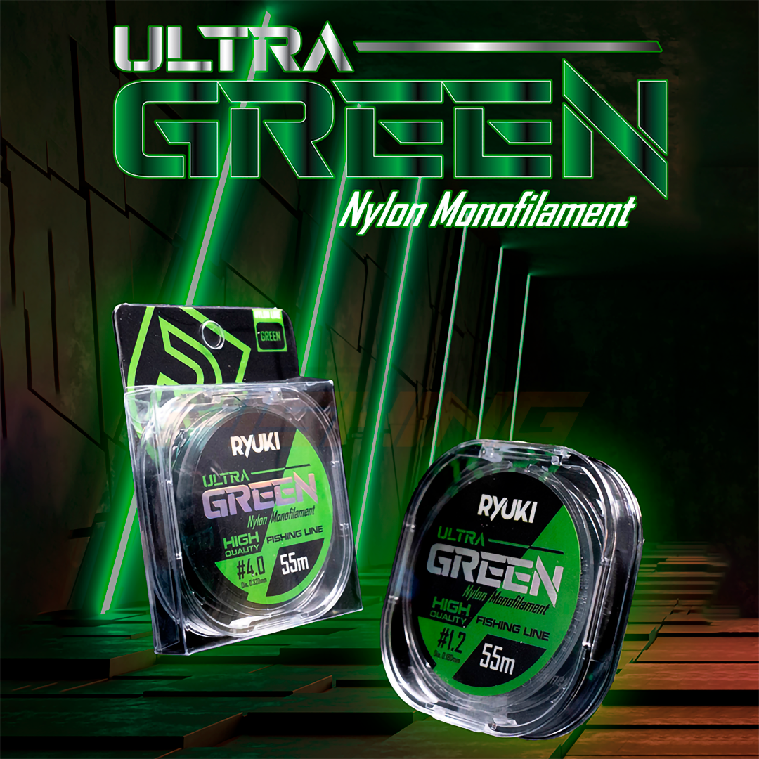 Dây Câu Ryuki Ultra Green - Dây Câu Nylon Monofilament - Cuộn x 55m