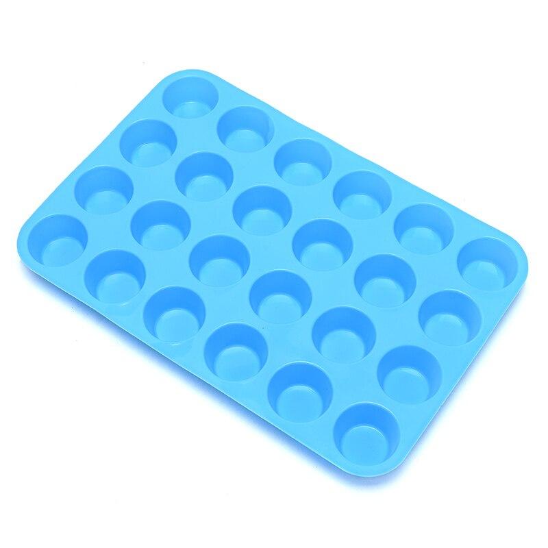 Khuôn Silicone 24 Khoang Khay Chảo Ốp Mini Cupcake Cookie Máy Nướng Khuôn Nướng Bánh Muffin Cốc Silicone