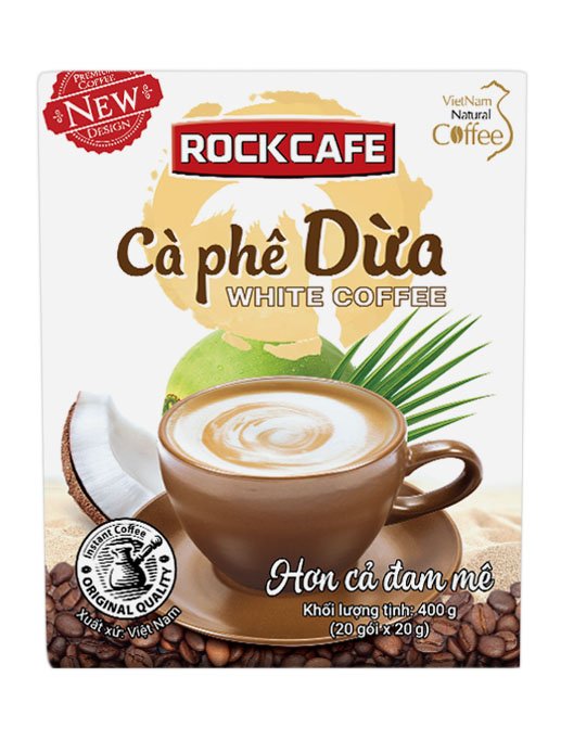 Cà phê dừa ROCKCAFE (Hộp 20 gói)