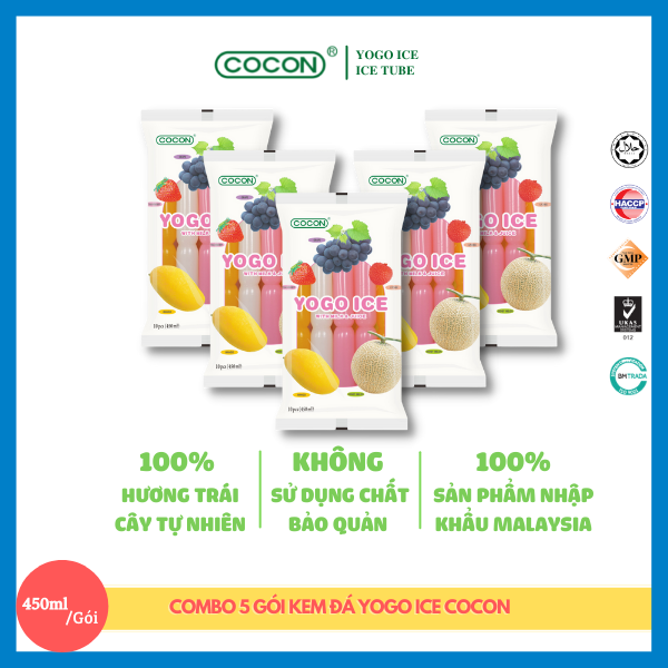 COMBO 5 GÓI KEM ĐÁ YOGO ICE 450ML