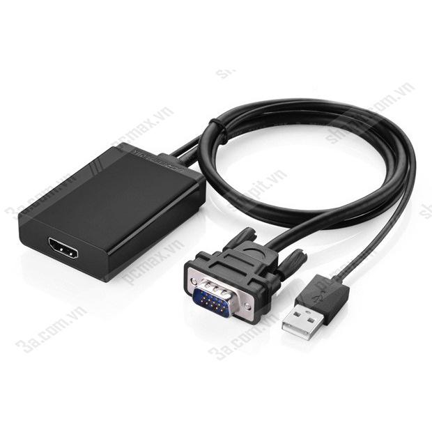 Cáp chuyển VGA sang HDMI, PC và Laptop cổng VGA chuyển sang TV HDMI có âm thanh