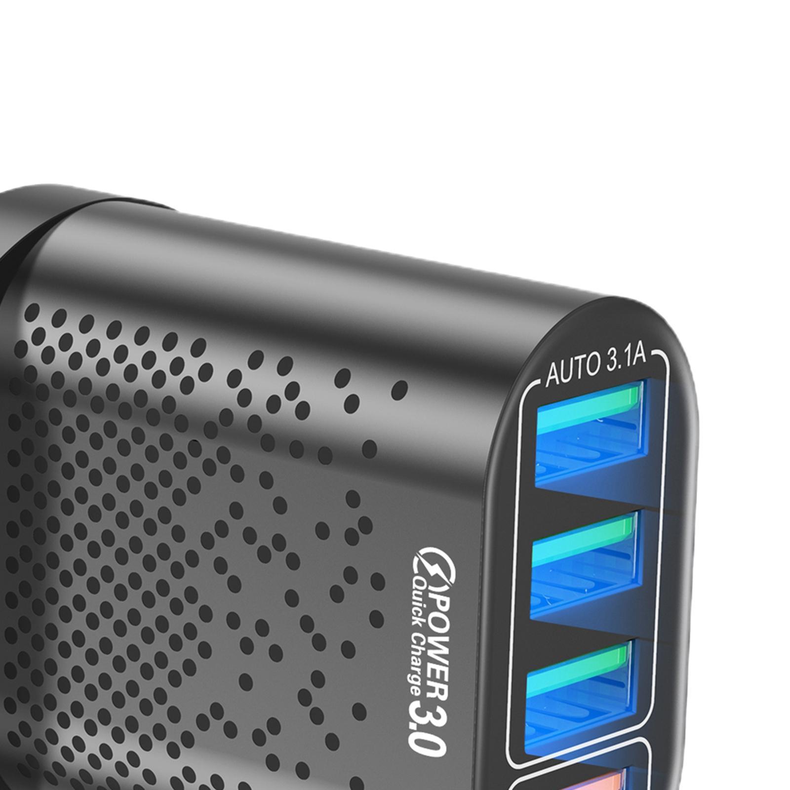 HILABEE USB Wall Charger, 4 Ports with Quick Charge 3.0 Fast USB Wall Plug,