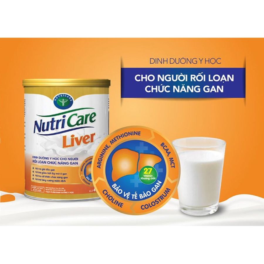 Sữa bột Nutricare Liver dinh dưỡng y học chuyên biệt cải thiện chức năng gan (400g)
