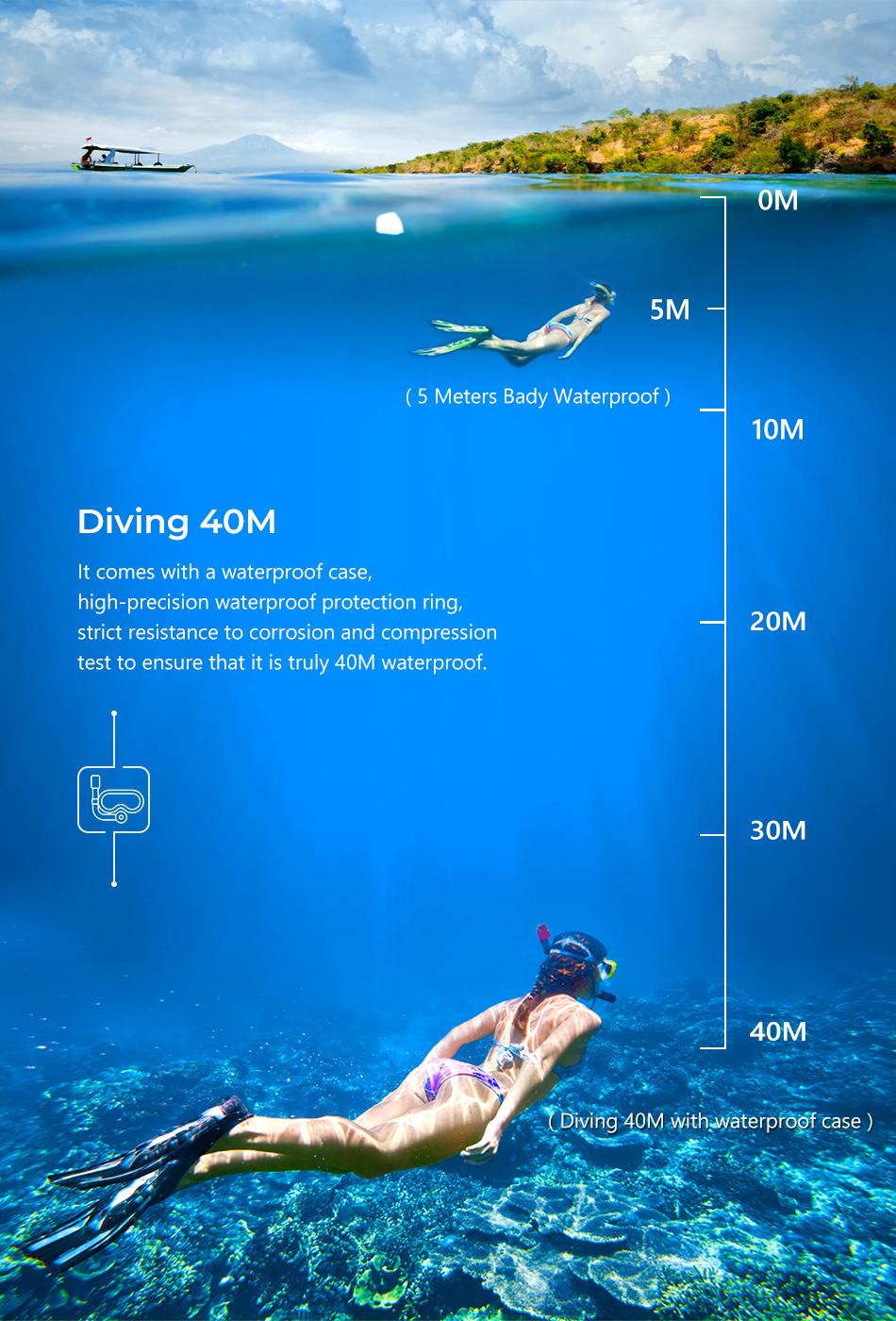 Keelead K80 4K 60FPS 20MP 2.0 Touch LCD EIS Dual Screen WiFi Webcam Waterproof Materpel Video Camera K80 Action Camera