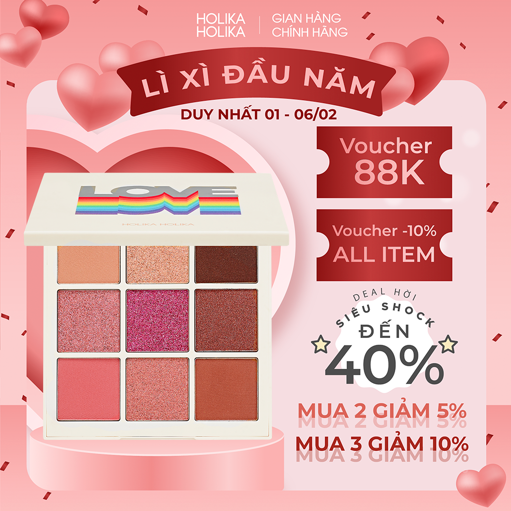 Bảng Phấn Mắt 9 Ô Holika Holika Love Shadow Palette 1,5gx9