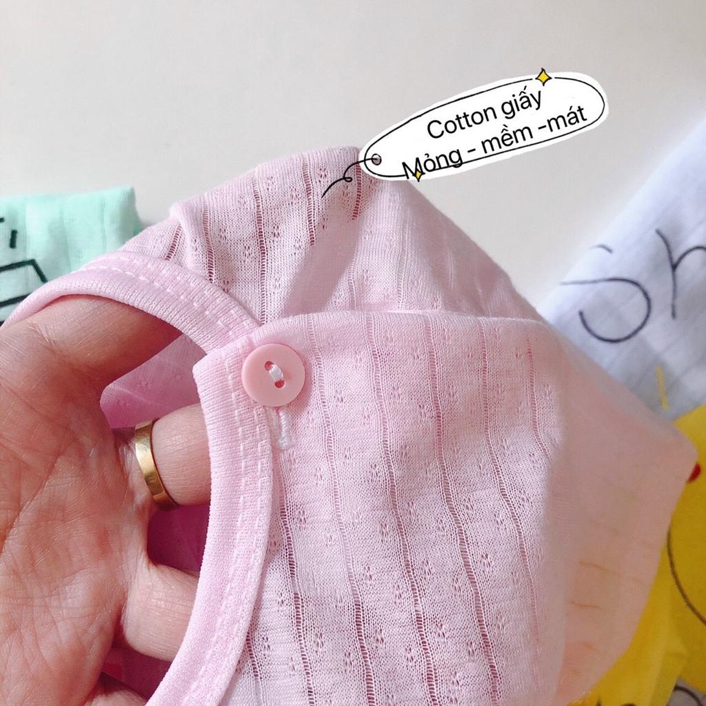 Đồ bộ cộc tay cho bé trai và bé gái chất cotton giấy màu QATE500/701 , quần áo trẻ em cho bé sơ sinh đến 15kg