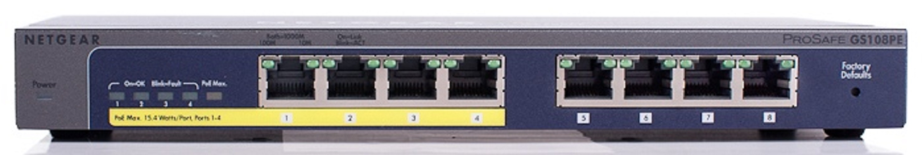 Bộ Chia Mạng Để Bàn 8 Cổng 10/100/1000M Với 4 Cổng PoE Gigabit Ethernet Smart Switch Netgear GS108PE - Hàng Chính Hãng