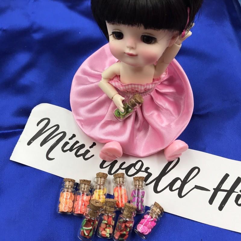 Mô hình hũ kẹo mút chupa chups mini tí hon tỉ lệ 1/12 trang trí nhà búp bê