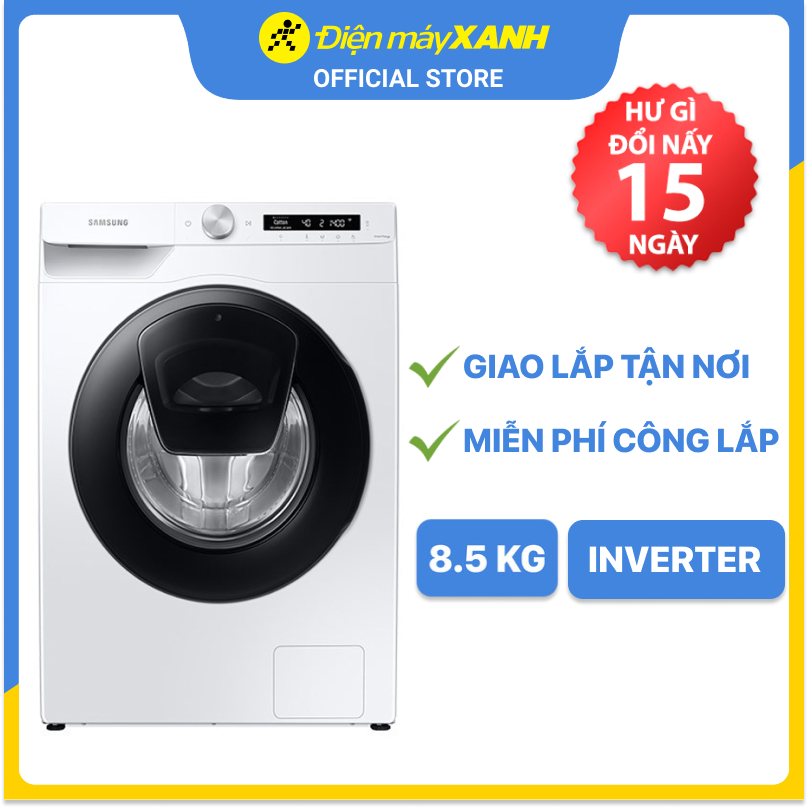 Máy giặt Samsung 8.5 KG lồng ngang Inverter WW85T554DAW/SV - Hàng chính hãng