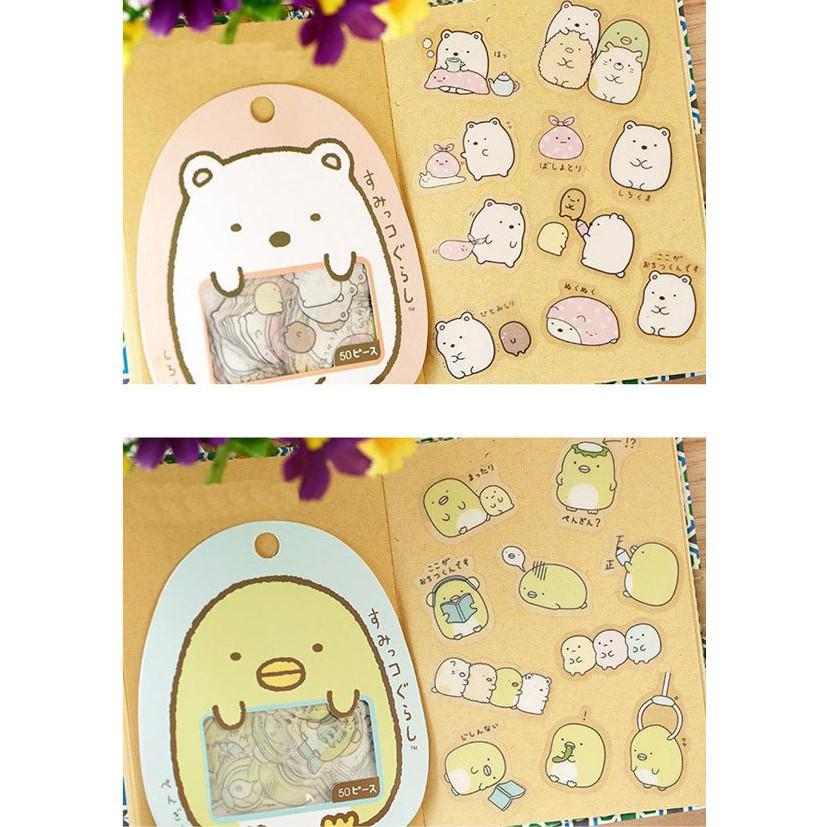 Gói 50 Sticker Động Vật Trang Trí Sổ/ Điện Thoại/ Laptop Đáng yêu Duashop