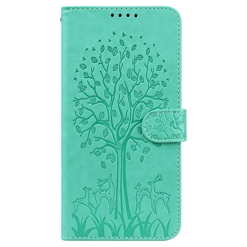 Bao da điện thoại nắp gập dập nổi cây con hươu dạng ví đựng thẻ cho iPhone 6Plus/ 6SPlus 7Plus 8Plus SE 2020 X XR XSMax