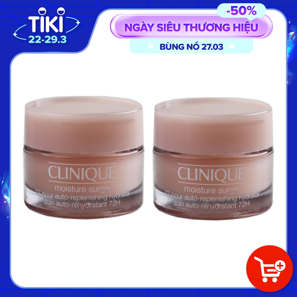 Combo 2 Gel Dưỡng Ẩm 72h Clinique Moisture Surge 72-Hour Auto-Replenishing Hydrator (15mlx2)