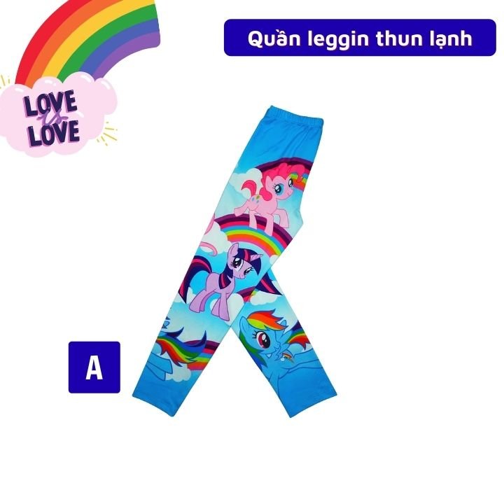 Quần leggin bé gái xinh đẹp hình Elsa - Pony từ 11-45kg - chất liệu cotton thun lạnh