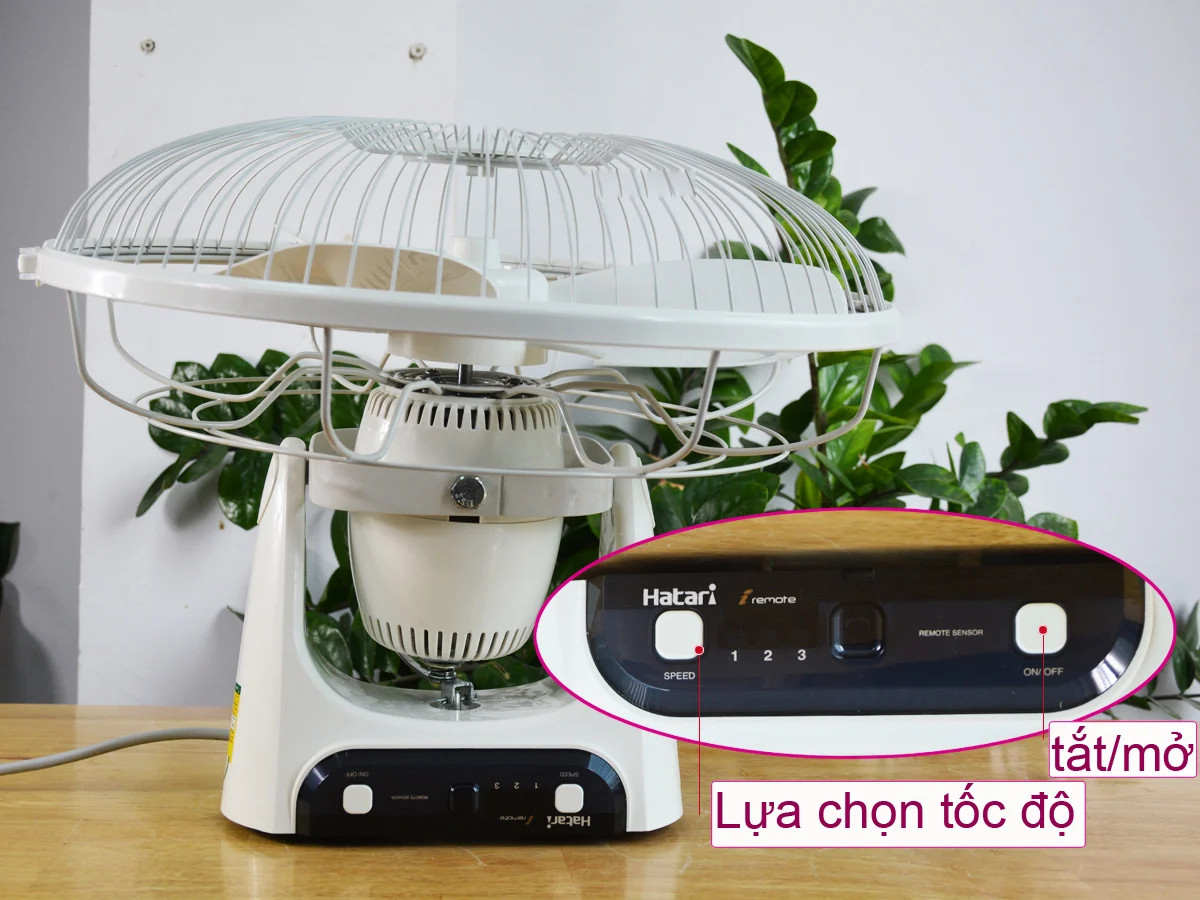 Quạt Đảo Trần Điều Khiển Hatari HT-C16R1(S) - Hàng chính hãng