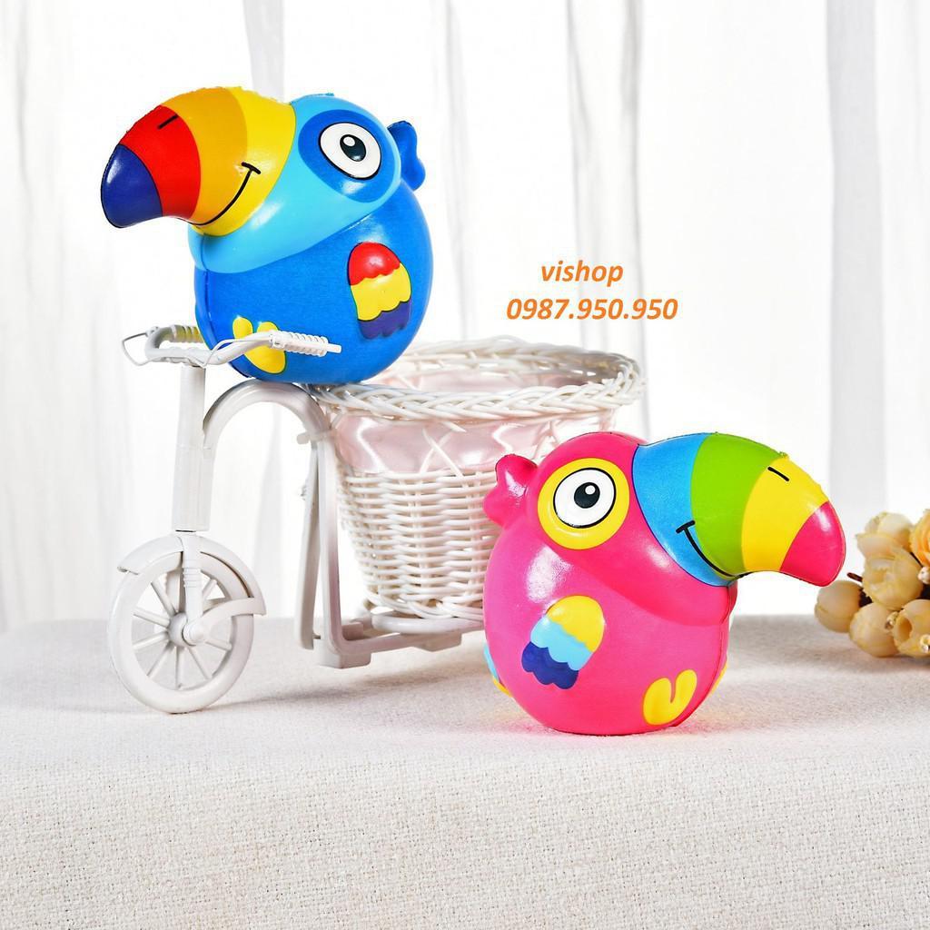 Squishy con vẹt nhiều màu sắc Siêu rẻ