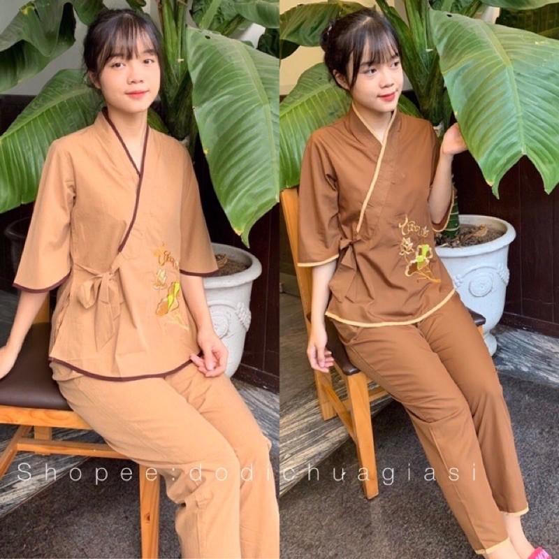 Đồ Lam Đi Chùa#đồ Phật Tử #Nhật Nơ Hoa Thêu