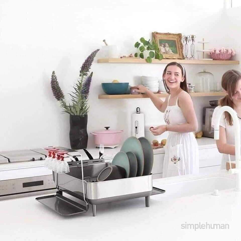 Giá úp bát inox Simplehuman - chống vân tay - luôn sáng bóng Hàng chính hãng