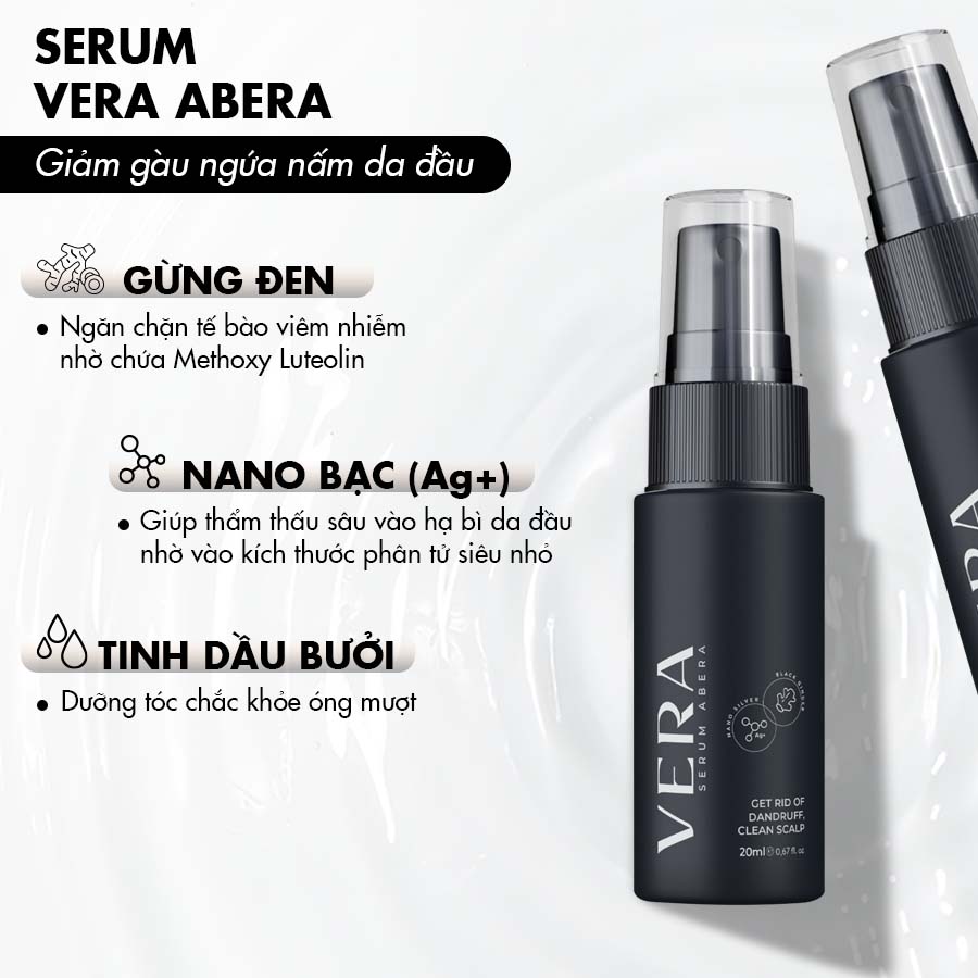 Serum Vera Abera xử lý nhanh tình trạng gàu, ngứa, nấm da đầu 20ml