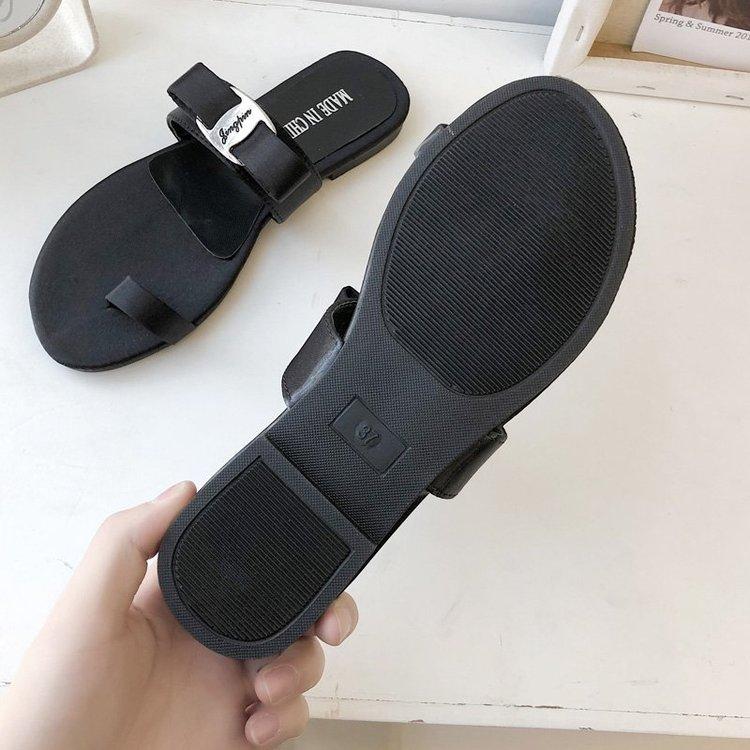 Dép Xăng Đan Xỏ Ngón Đính Nơ Kiểu Cổ Điển Xinh Xắn