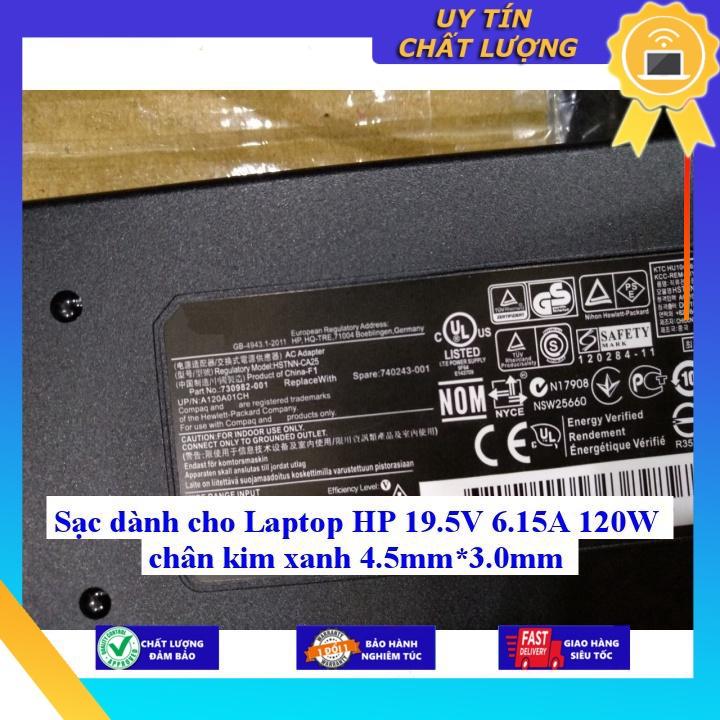 Sạc dùng cho Laptop HP 19.5V 6.15A 120W chân kim xanh 4.5mm*3.0mm - Hàng chính hãng MIAC1157