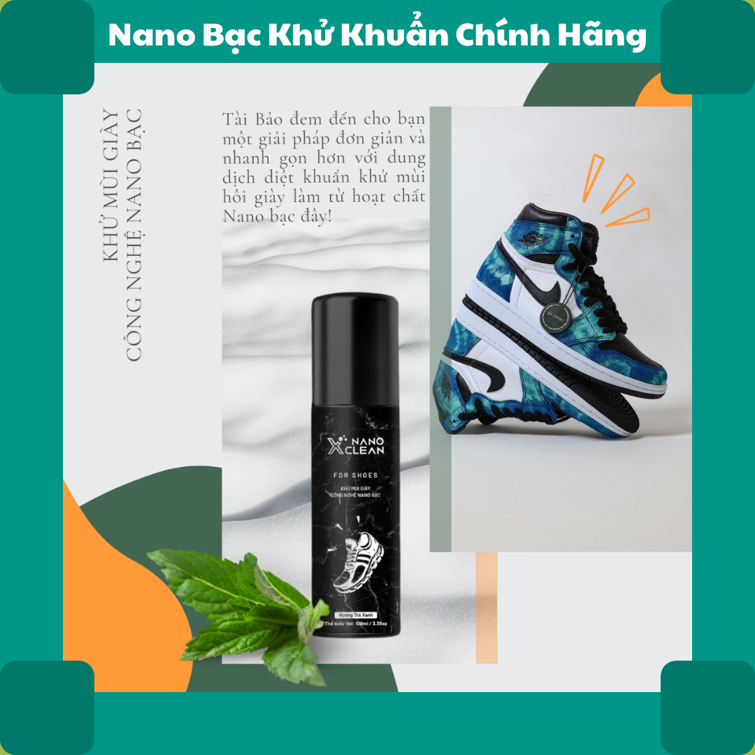 Chai xịt khử mùi giày Nano Xclean 100 ML