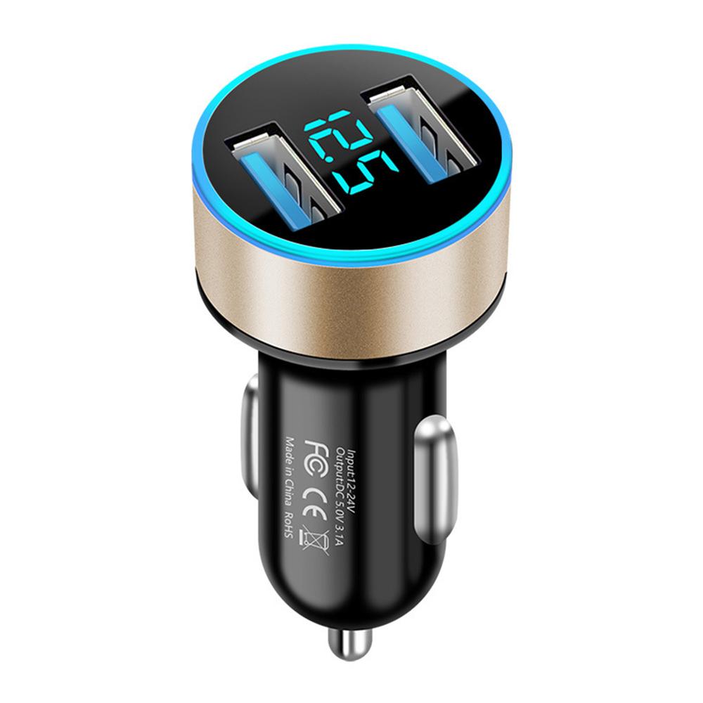 Bộ sạc xe hơi USB Bộ điều hợp bộ sạc xe lửa LED Voltmeter cho tất cả các loại điện thoại di động Bộ sạc thông minh usb sạc nhanh