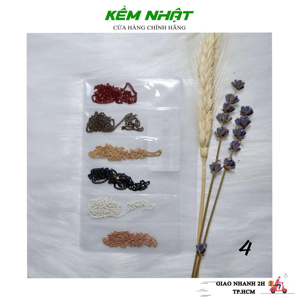Set dây xích 6 màu trang trí móng