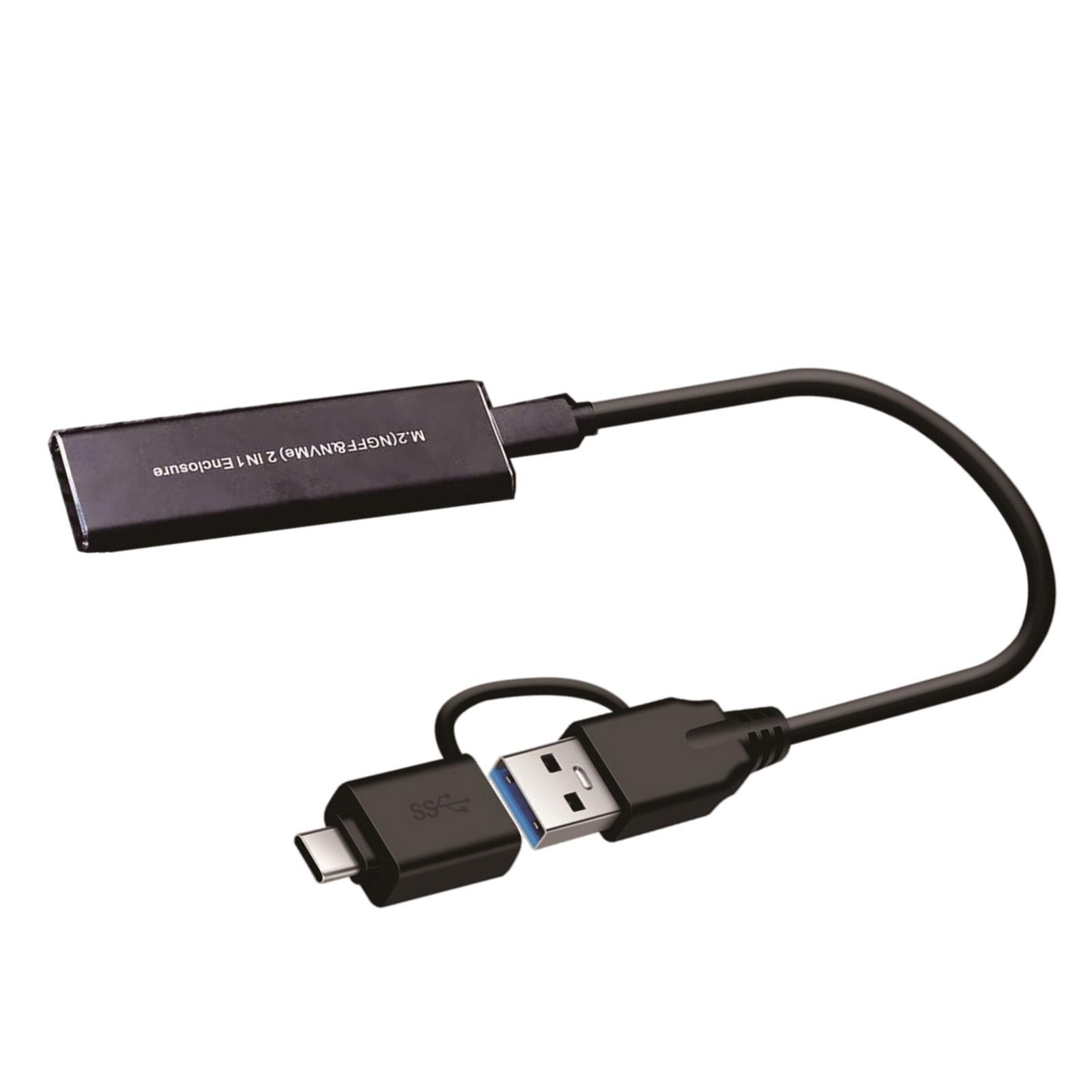 M.2 Enclosure Adapter USB C Case Dual Protocol
