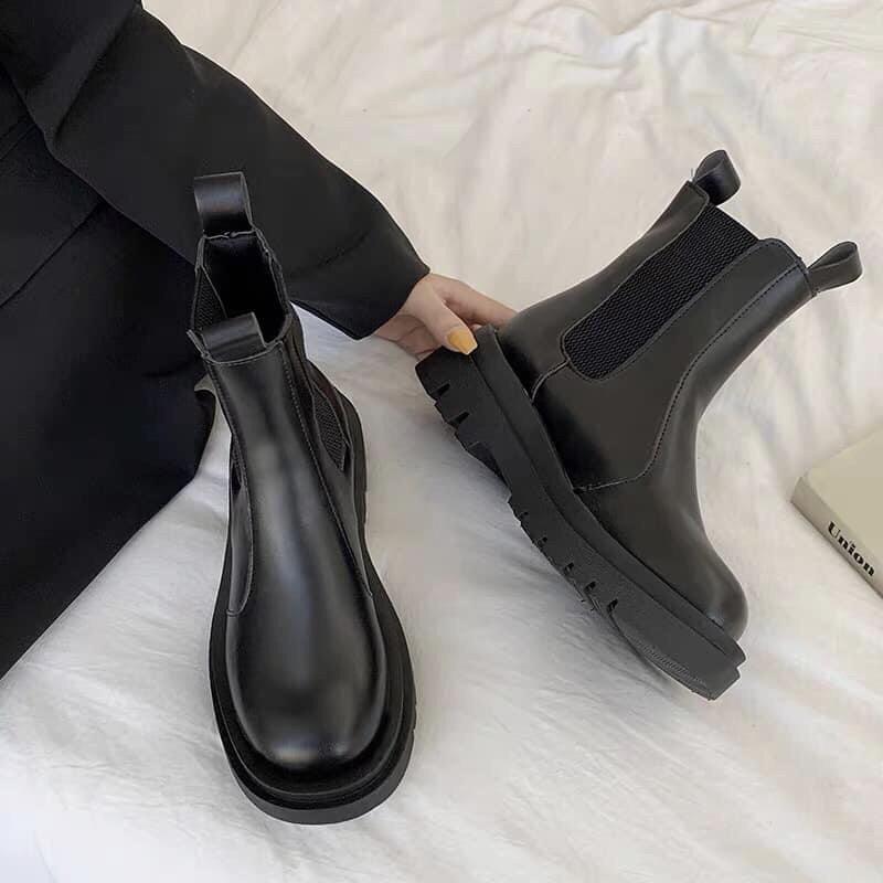 {ỎRDER-M37} BOOTS Nu không dây không khoá - co dãn boot ulzzang ullzang BOOT ĐẾ CHIẾN BINH