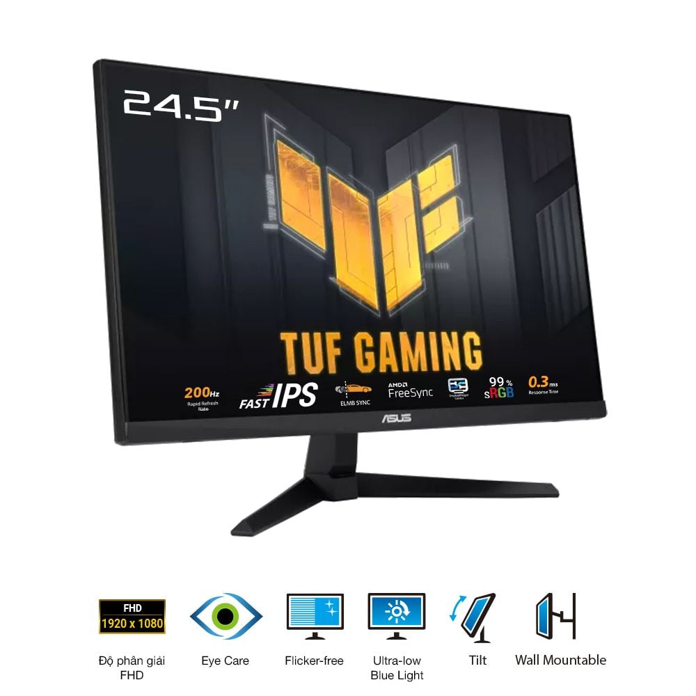 Màn hình Gaming Asus TUF GAMING VG259Q5A 24.5" Full HD Fast IPS 200Hz - Hàng chính hãng