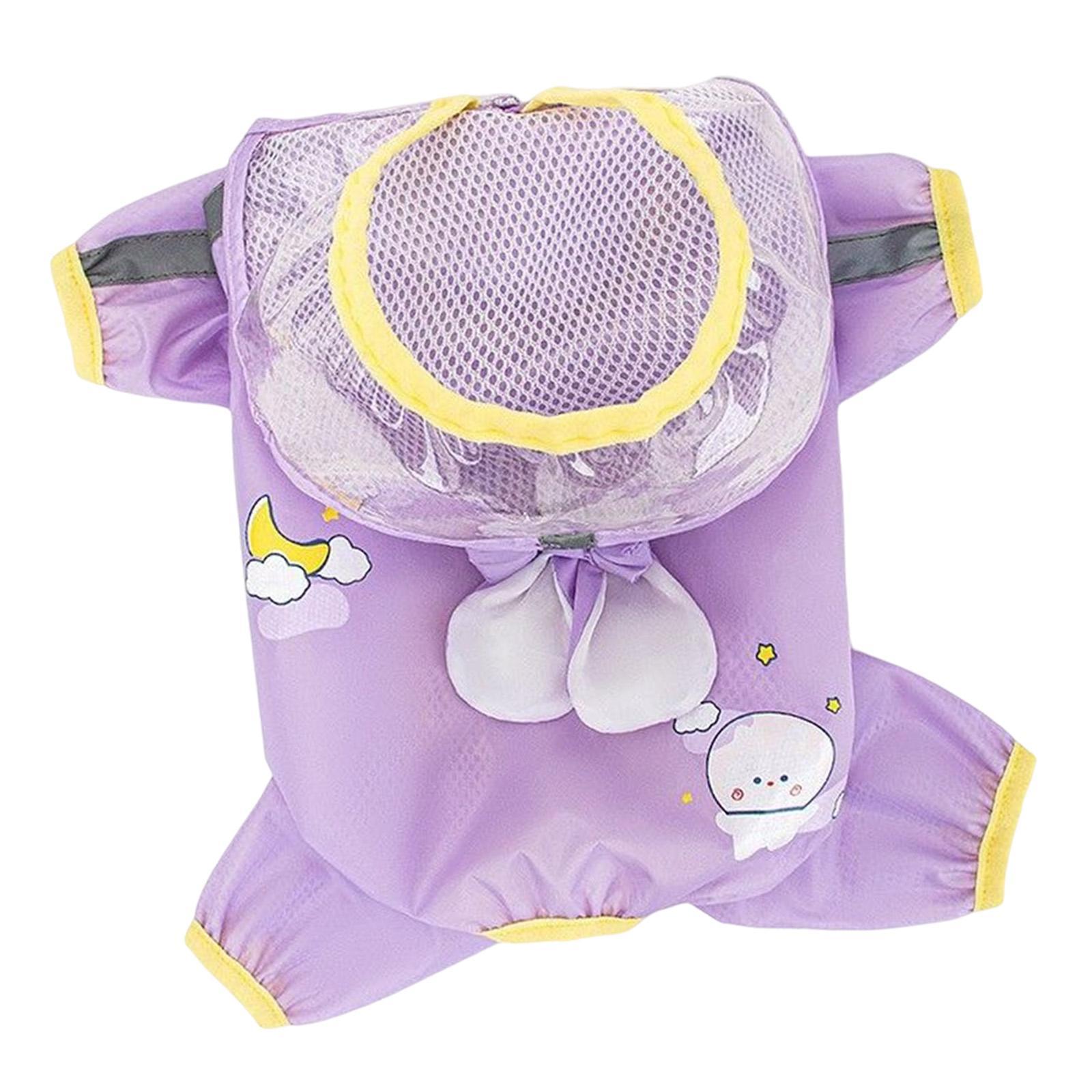 Dog Raincoat Waterproof Rain Jacket Puppy Rain Poncho Button Closure Outdoor