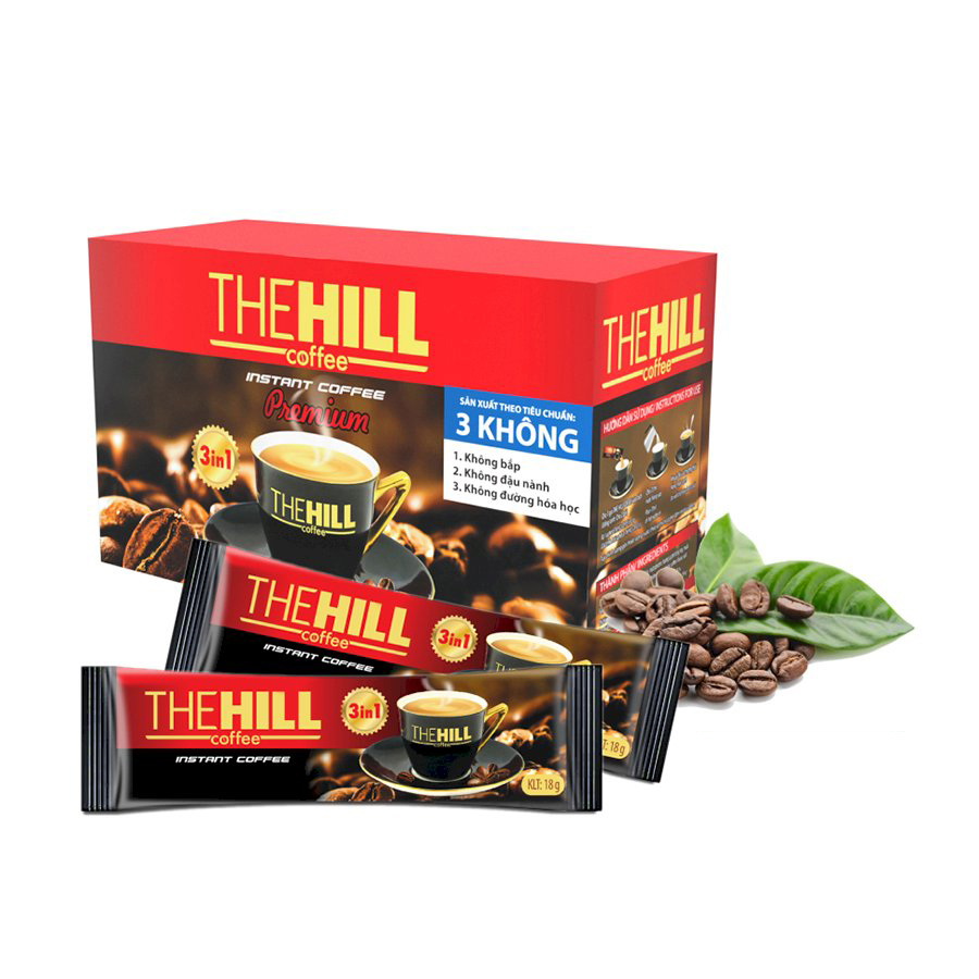 Cà Phê Hòa Tan The Hill Coffee Premium - HT-H12 (216g) - Tặng Kèm 1 Sản Phẩm Cùng Loại