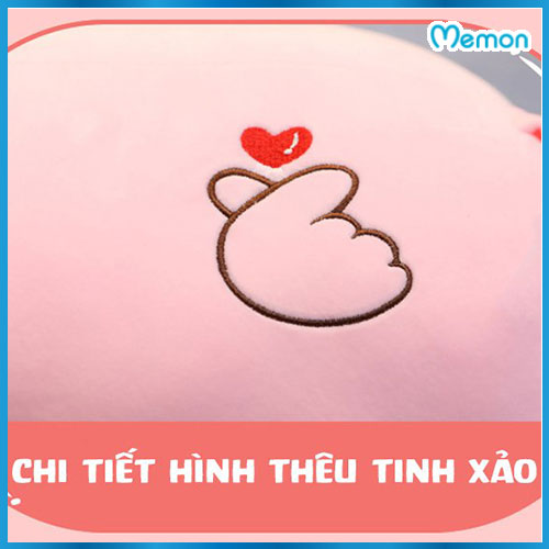 Gấu bông Heo ngủ mắt híp cao cấp - Hàng chính hãng Memon - Đồ chơi thú nhồi bông Heo mắt ngủ đờ đẫn, Bông PP 3D tinh khiết, đàn hồi đa chiều, sản phẩm bền đẹp, an toàn cho người sử dụng