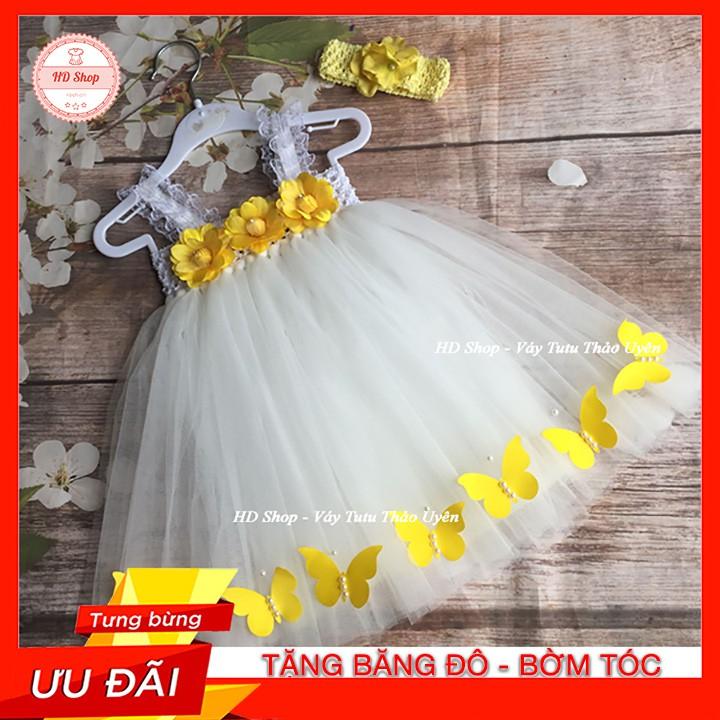 Váy công chúa cho bé 1 tuổi / 5 tuổi Váy trắng cho bé gái