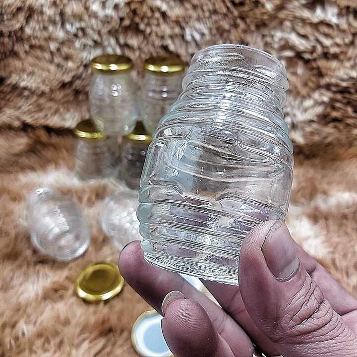 Hủ Làm Sữa Chua Thủy Tinh 100ML mẫu con ong nắp thiếc vàng – Hũ Chưng Yến - Đựng mật ong, dầu dừa, hũ đựng gia vị, thức uống, thực phẩm