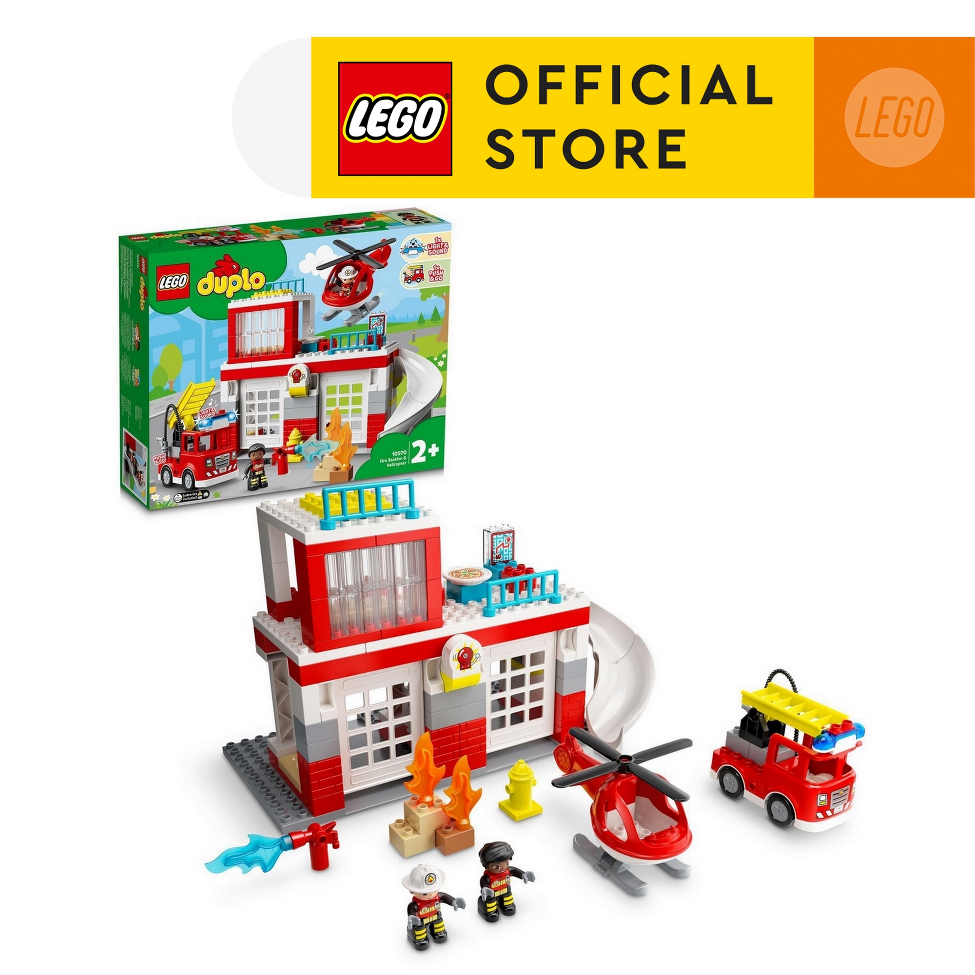 LEGO DUPLO 10970 Trạm Cứu Hỏa và Trực Thăng (117 chi tiết)