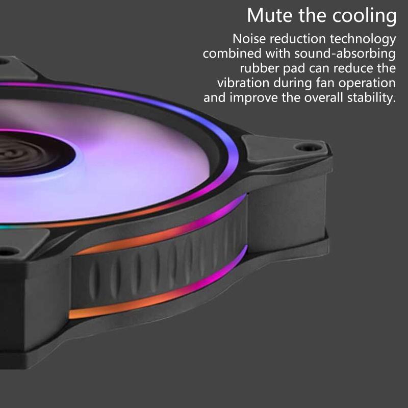 Quạt Tản Nhiệt Hai Vòng Nhẫn Có Đèn Rgb Mf120 Cho Pc