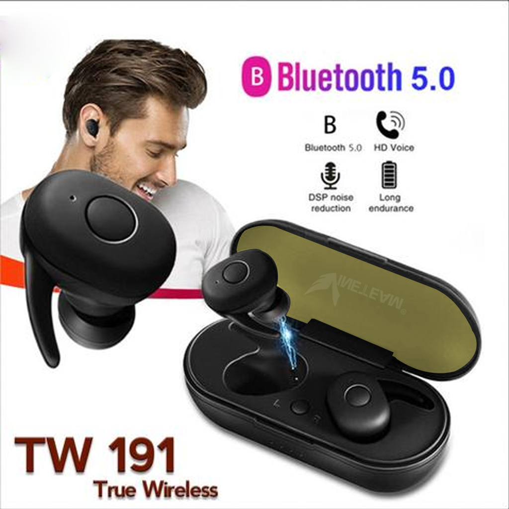 Tai Nghe VINETTEAM Bluetooth 5.0 F1 Chống Nước ,Chống ồn ,Tự Động Kết Nối , Nhỏ gọn , Âm Thanh 8.0 HD Tích Hợp Hộp Sạc 450 mAh Màu Đen-Hàng Chính Hãng