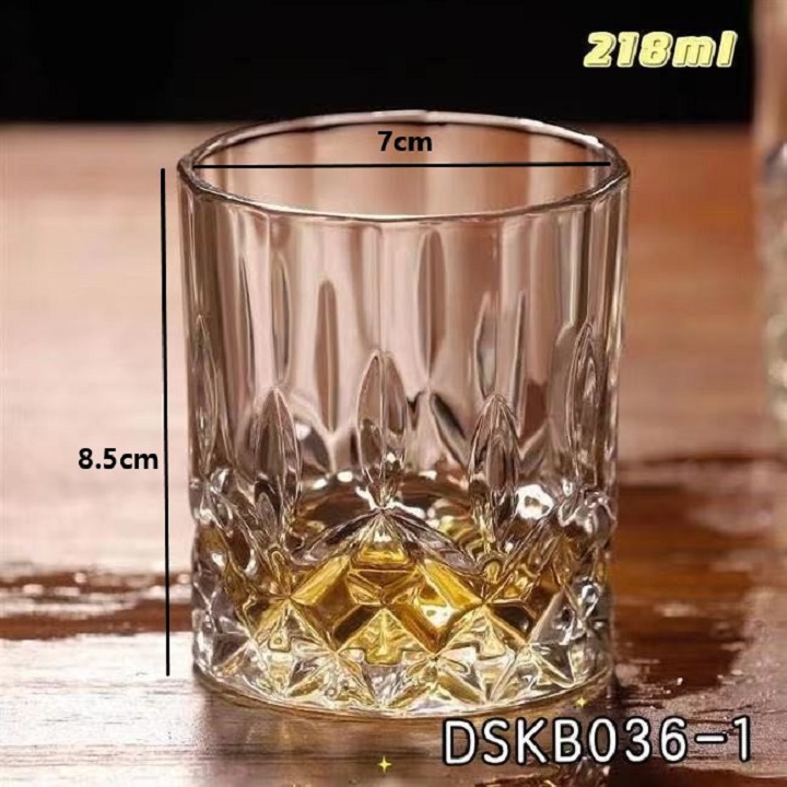 Ly thủy tinh pha lê dung tích 218ml dầy đáy ,uống cocktail cao cấp