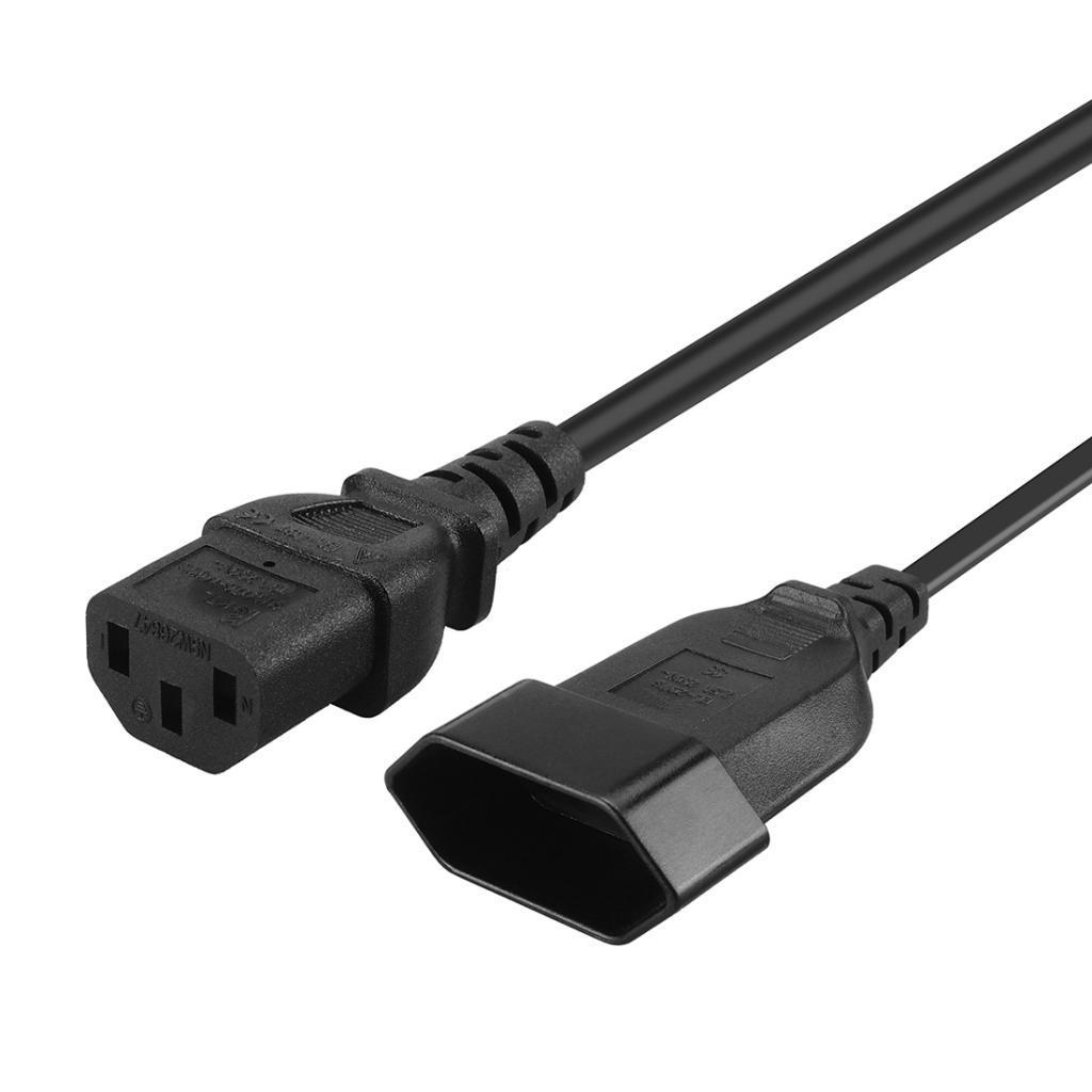 3xIEC 3Pole C14 Male to C13 & Euro 2 Pin Female 2 in 1 Y Split Power Cord 25CM