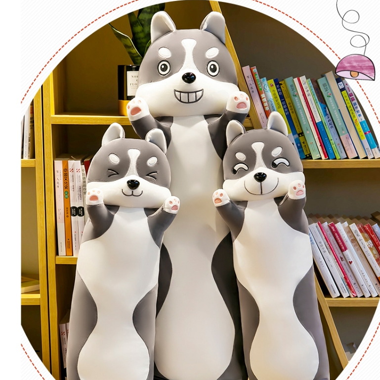 Thú nhồi bông chó husky dáng đứng dơ tay mặt ngáo nhiều biểu cảm - Size từ 75cm đến 1m5 - Quà tặng gấu bông husky biểu cảm ngẫu nhiên cute