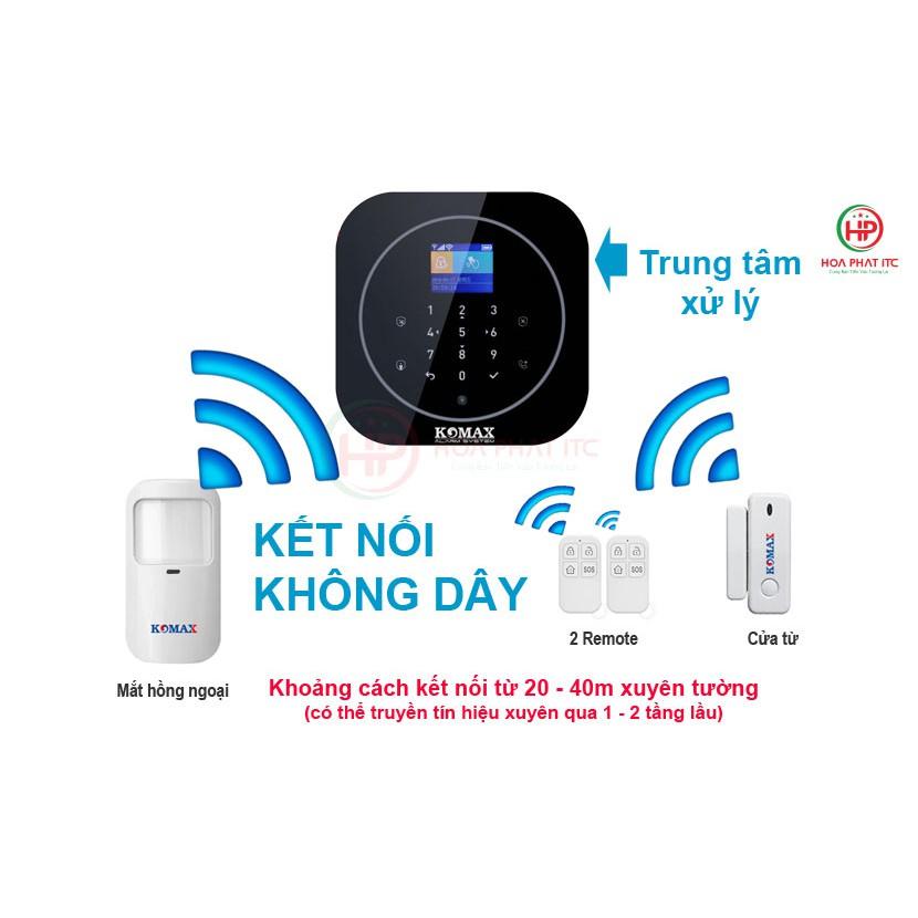 Komax KM-G20 - Bộ chống trộm trung tâm dùng sim và wifi, Báo trộm qua điện thoại, gọi điện, nhắn tin - Hàng chính hãng