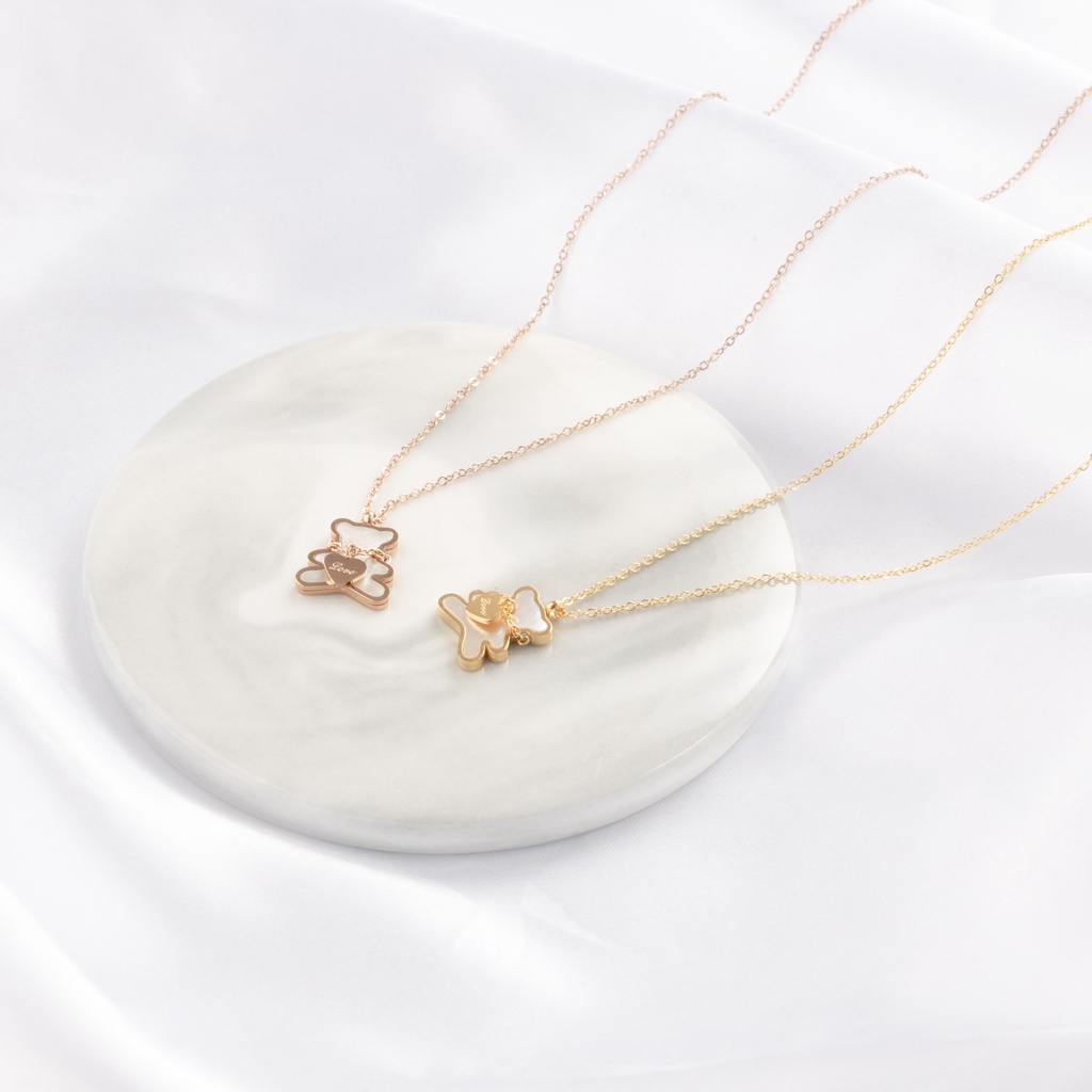 Dây chuyền CDE Teddy in love Necklace Rose Gold CDE6002