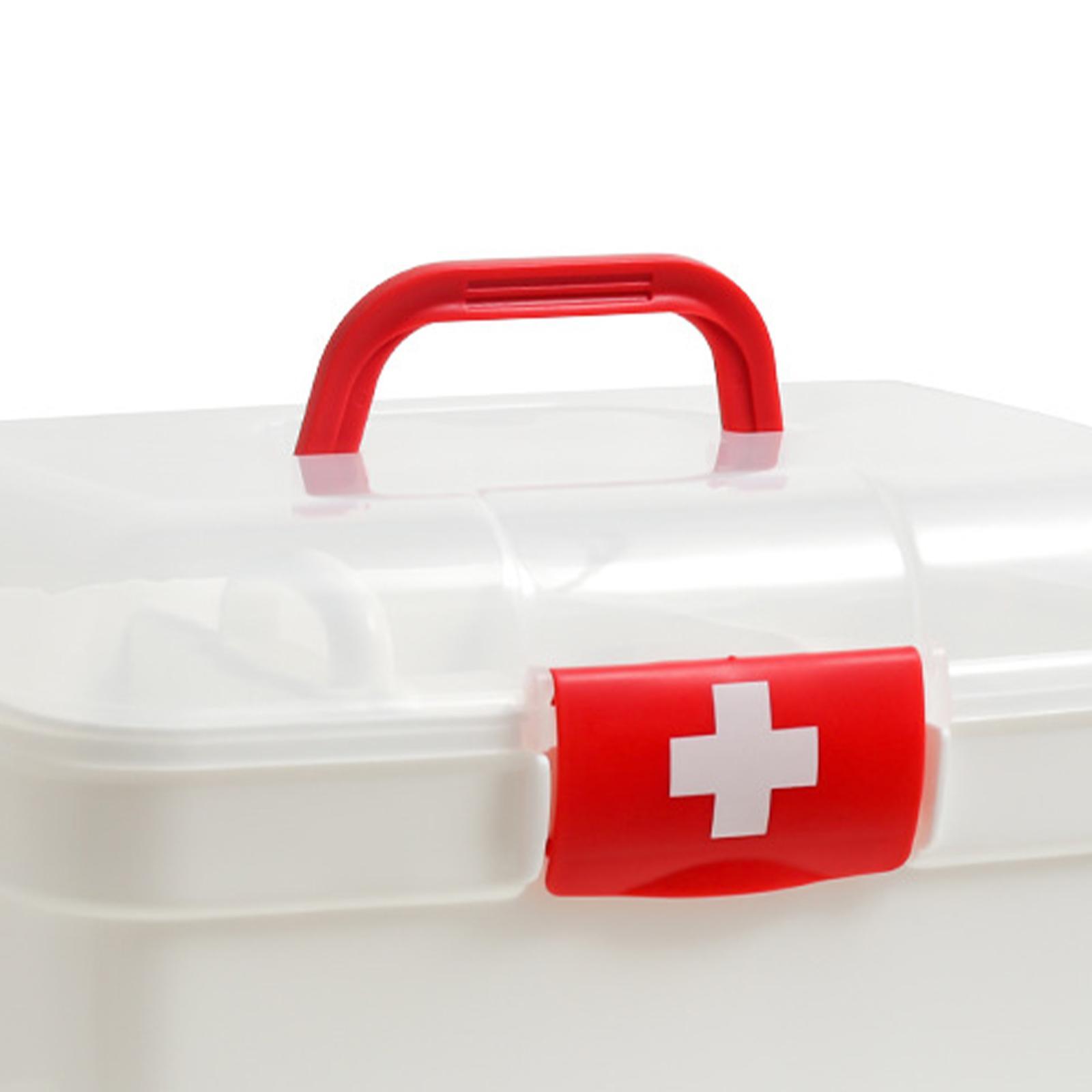 First Aid Storage Box Bins Multipurpose Container First Aid Storage Case for Cosmetic